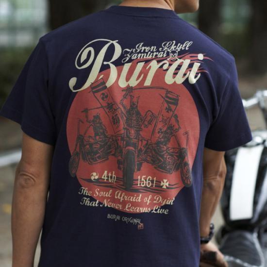 BURAI　オリジナル　武将　スカル　3バイカー　半袖Tシャツ　Tシャツ　半袖　メンズ　シャツ オリ...