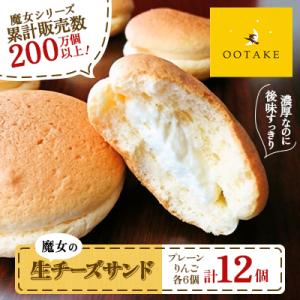 魔女の生チーズサンド(プレーン・りんご)