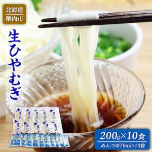 【 北海道 】 感動喉ごし! 稚内 生 ひやむぎ 10食セット  めんつゆ付