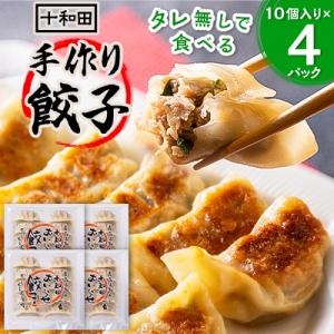 タレ無しで食べる十和田の手作り餃子