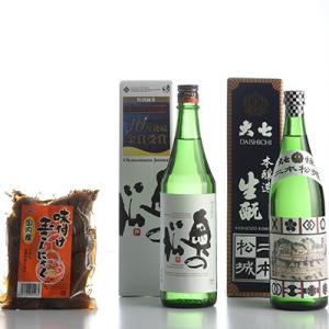 【晩酌セットA】大七　生もと720ml・奥の松　特別純米720ml・味付け玉こんセット