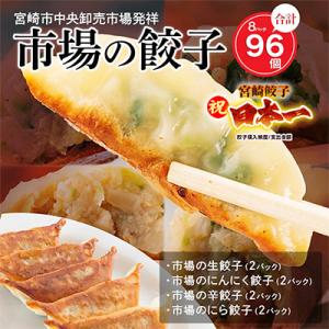 ふるさと納税 宮崎市 市場で製造直売の餃子!　8パックセット