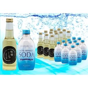 能勢町 ふるさと納税 ノセミネラルソーダ300ml&能勢ジンジャーエール250ml(各12本入)｜y-sf