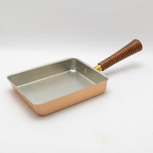 ダンチュウ 純銅玉子焼 木蓋付 18cm*18cm DA-37 ( 1個