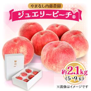 桃 約2.1kg 5～9玉やまなし内藤農園 ジュエリーピーチ (R) 白桃