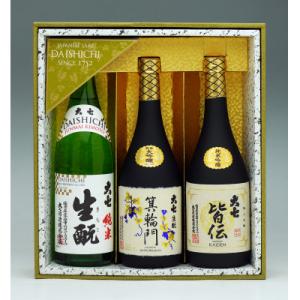 [大七生もと三昧]純米生もと、箕輪門、皆伝720ml各1本