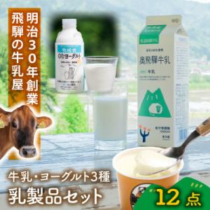 ふるさと納税 飛騨市 ＜明治30年創業の牛乳屋・牧成舎＞飛騨の低温殺菌牛乳&amp;ヨーグルトセット