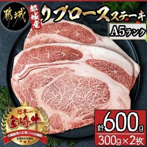 《宮崎牛 A5》【宮崎県 都城市産】リブロースステーキ (300g×2枚)