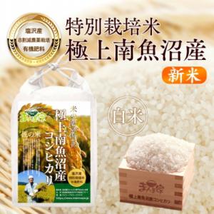 【7年産】特別栽培米「南魚沼産コシヒカリ」(栽培期間中農薬節減・化学肥料不使用)白米10kg