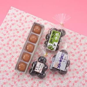 [二本松名物]玉羊羹・黒糖玉羊羹・桃玉羊羹・抹茶玉羊羹詰合せ