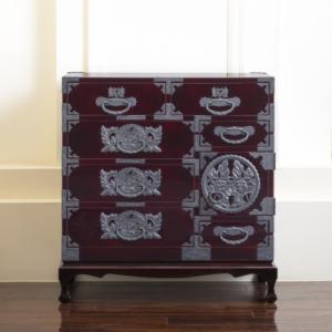 ふるさと納税 利府町 仙台箪笥　猫足チェスト　木地呂漆塗り　(お申込書返送後2ヶ月〜5ヶ月以内でお届け)