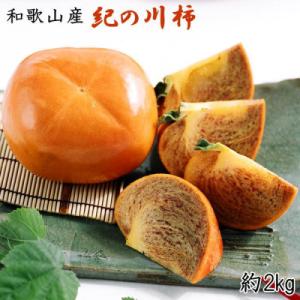 【名産】紀の川柿約2kg(種なし・黒あま柿)秀品【紀の川市】