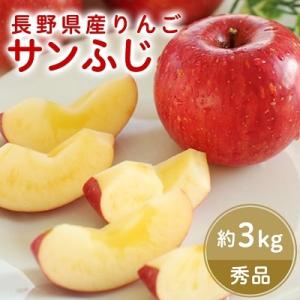 人気の品種!長野県産りんご(サンふじ) 約3kg 秀品<2026年11月下旬～12月中旬発送>