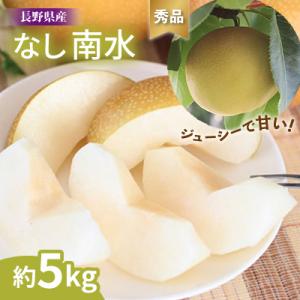 ジューシーで甘い梨!長野県産 梨(南水) 約5kg 秀品〈2026年9月中旬～10月中旬発送〉
