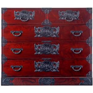 ふるさと納税 利府町 仙台箪笥 三・五尺箪笥90 KC-3M 拭き漆塗り　(お申込書返送後1ヵ月〜4ヵ月程度でお届け)