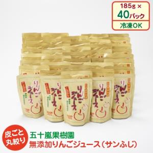 【五十嵐果樹園】無添加りんごジュース(サンふじ)　40パック