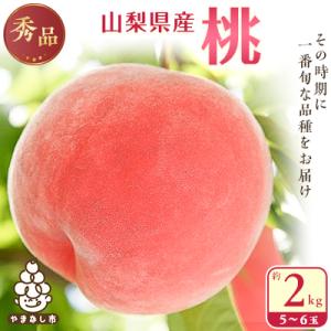 ふるさと納税 山梨市 【2026年発送】桃 山梨市産 秀桃 約2kg