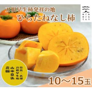 【R8年10月以降発送】刀根早生柿発祥の地・ひらたねなし柿(10～15玉入り)