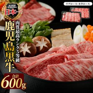 ふるさと納税 長島町 鹿児島黒牛すきやきセット(600g)-R【H-101】