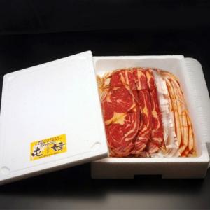 老舗焼肉店の焼肉セット国産牛ロース300g　道産豚バラ400g
