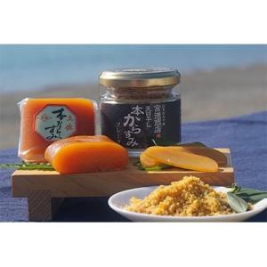 ふるさと納税 須崎市 宮進商店謹製　天日熟成　極厚からすみ小判と本からすみフレークのセット　じっくりと熟成された薄塩旨味