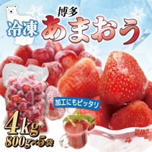 ふるさと納税 福津市 冷凍「博多あまおう」800g×5袋　計4kg[F4004a]