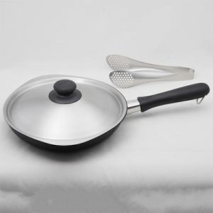 ふるさと納税 燕市 柳宗理デザイン　マグマプレート　鉄フライパン25cm&amp;トング(穴あき)セット