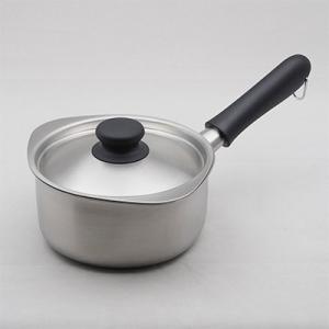 ふるさと納税 燕市 柳宗理デザイン　ミルクパン14cm　ふた付き　つや消し仕上げ