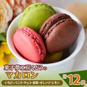 菓子夢工房 くどうのマカロン　いちご、バニラ、チョコ、抹茶、オレンジ、レモン各2、計12個