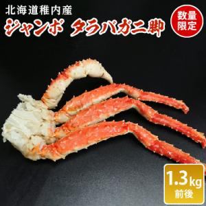 ふるさと納税 稚内市 【希少】稚内産　ジャンボ　タラバガニ脚　1.3kg前後｜さとふる