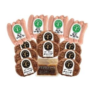キッチン飛騨　飛騨牛・飛騨豚使用ハンバーグとソーセージセット b513