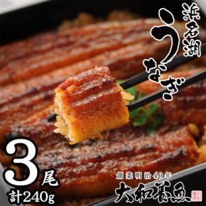 【訳あり(小ぶりサイズ)】浜名湖うなぎ蒲焼3尾(80g×3尾)