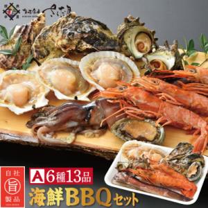 ふるさと納税 越前町 冷凍便でお手軽! 厳選の海鮮BBQ≪A≫セット(6種13品、3〜4人用)｜さとふる