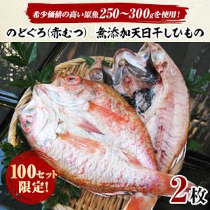 ふるさと納税 伊東市 のどぐろ(赤むつ)天日干しひもの　2枚(製品重量1枚あたり200g以上!)