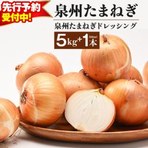 射手矢さんちの泉州たまねぎ 5kgとドレッシング 500ml×1本 G3667