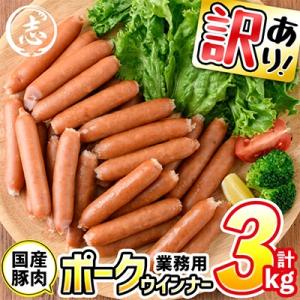 ふるさと納税 志布志市 【訳あり・業務用】ポークウインナー 計3kg(1kg×3袋)