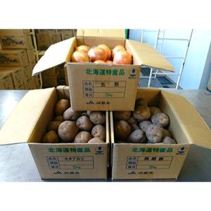 ふるさと納税 恵庭市 馬鈴薯(キタアカリ5kg・男爵5kg)・玉ねぎ5kg 食べ比べセット