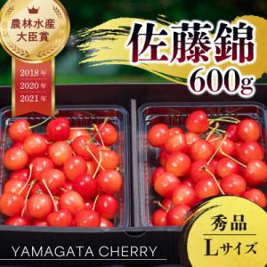 2027年産 さくらんぼ 「 佐藤錦 」 600g 秀品 L以上 (300g×2) 山形県産