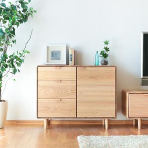 ふるさと納税 旭川市 旭川家具 WOW　 WAO(ワオ) サイドボード 丸脚_01022