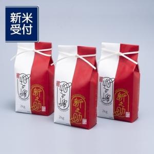 【新米受付・令和8年産米】岩船産　新之助　精米2kg×3個セット NA4152