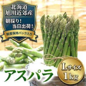 2026年産【Lサイズ】【朝採り当日発送!瑞々しく甘い!】北海道産アスパラ1kg_01590