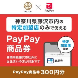 ふるさと納税 藤沢市 神奈川県藤沢市　PayPay商品券(300円分)※地域内の一部の加盟店のみで利用可｜y-sf