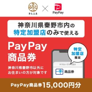 ふるさと納税 秦野市 神奈川県秦野市　PayPay商品券(15,000円分)※地域内の一部の加盟店の...