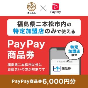 ふるさと納税 二本松市 福島県二本松市　PayPay商品券(6,000円分)※地域内の一部の加盟店の...