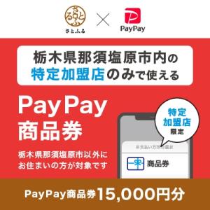 ふるさと納税 那須塩原市 栃木県那須塩原市　PayPay商品券(15,000円分)※地域内の一部の加...