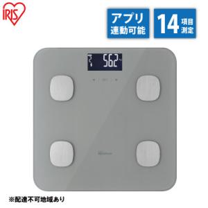 体重計 体組成計グレー アイリスオーヤマ[53752301]