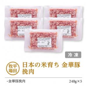 ふるさと納税 酒田市 【平田牧場】日本の米育ち◆金華豚 挽肉　計1.2kg(240g×5パック)