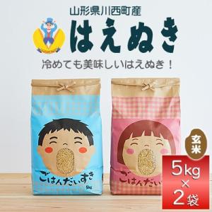 ふるさと納税 川西町 【2024年産　先行受付】　はえぬき　玄米　10kg｜y-sf