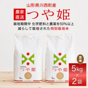 《先行予約》令和8年産　山形県産　つや姫　玄米　10kg(5kg×2)