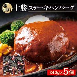 極厚!十勝ステーキ　ハンバーグ　240g×5個